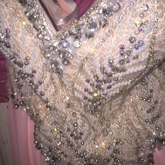 Terani Light Pink Sparkle Prom Dress - Picture 2 of 4